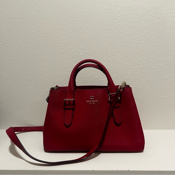 kate spade Handbags - Kate Spade Red Satchel Structured Design